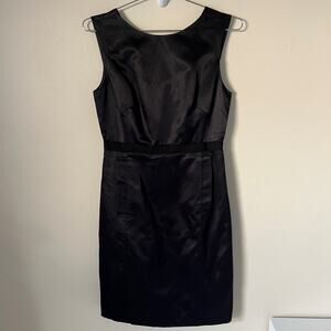 Marc by Marc Jacobs Black Satin Sleeveless Cocktail Dress Size 2